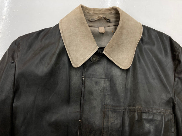 ヴィンテージ vintage 60s 60年代 ファイヤーマン コート ドイツ ジャーマン ゴム引き アウター 黒 ジャケット 無地 ブラック 104MT-1361