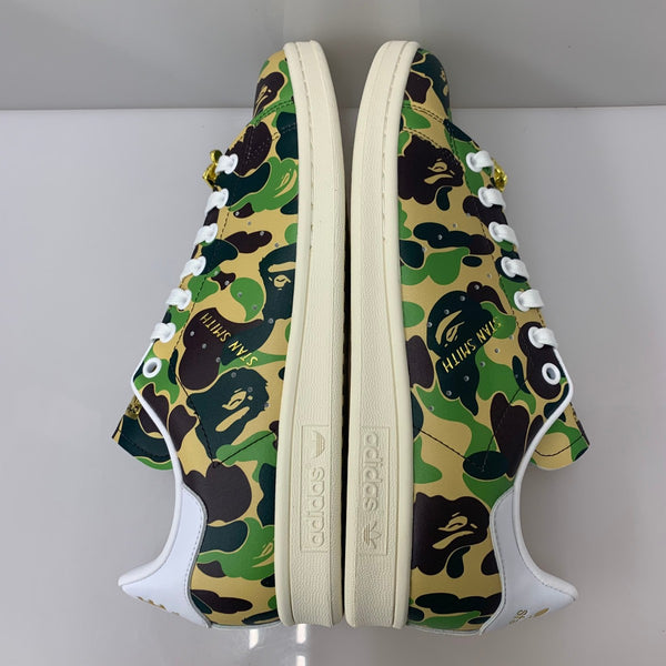 アディダス adidas A BATHING APE Originals Stan Smith IG8949 メンズ靴 スニーカー グリーン 26.5cmサイズ 201-shoes1484
