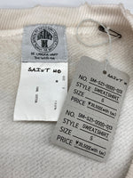 セントマイケル SAINT MICHAEL 21SS CREW SWEAT SHIRT クルーネック スウェット ヴィンテージ加工 白 SM-S21-0000-013 スウェット プリント ホワイト Sサイズ 104MT-1657