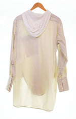 ワイズ Y's TAKESHI KOSAKA by Y’s Pink Label  21ss フード付きブラウス シャツ パーカー YD-B44-030 4 ジャケット ホワイト LLサイズ 103MT-2604