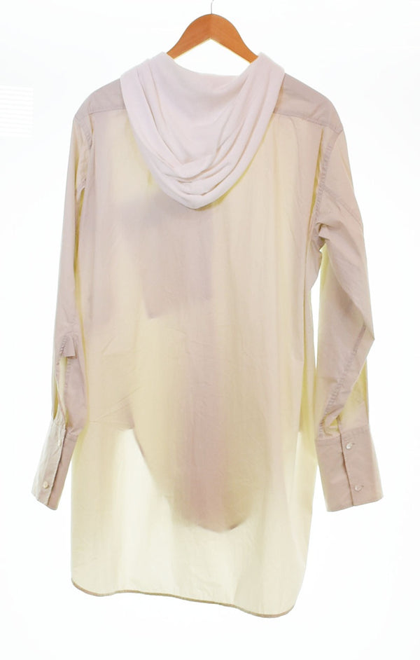 ワイズ Y's TAKESHI KOSAKA by Y’s Pink Label  21ss フード付きブラウス シャツ パーカー YD-B44-030 4 ジャケット ホワイト LLサイズ 103MT-2604