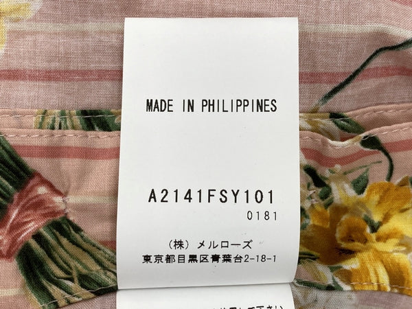 ピンクハウス PINKHOUSE 24SS スイセン プリント スカート 吊りスカート 水仙 ブーケ 花束 ストライプ リボン PINK A2141FSY101 ワンピース 花・植物 ピンク 104LT-205