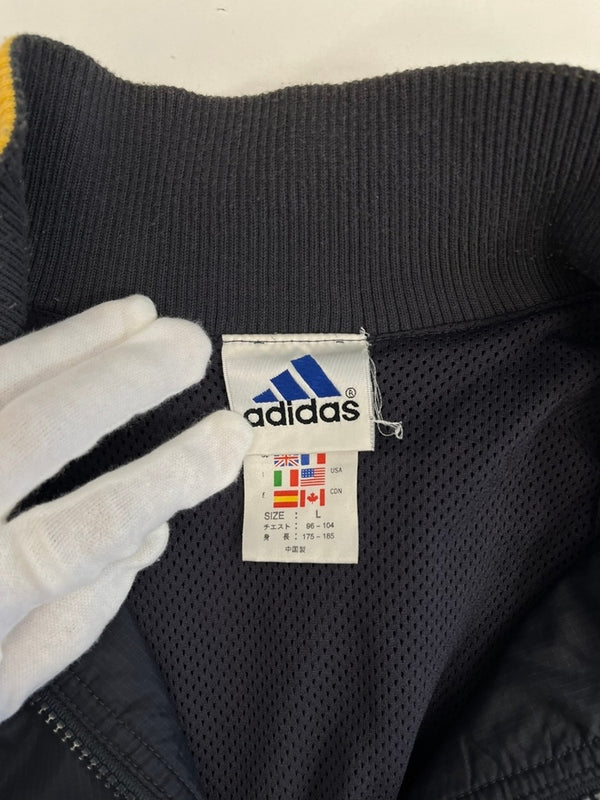 アディダス adidas 90s～ Vintage ヴィンテージ ジップアップ プルオーバー  ジャケット ネイビー Lサイズ 101MT-4577