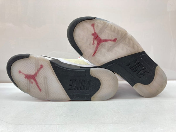ナイキ NIKE 19年製 AIR JORDAN 5 RETRO FIRE RED エア ジョーダン レトロ ファイヤー レッド AJ5 スウッシュロゴ 白 赤 黒 DA1911-102 メンズ靴 スニーカー ホワイト 27.5cm 104S-844
