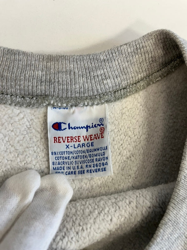 チャンピオン Champion 90s～ ヴィンテージ vintage 刺繍タグ リバースウィーブ REVERSE WEAVE US古着 カレッジプリント XL スウェット グレー LLサイズ 101MT-4946