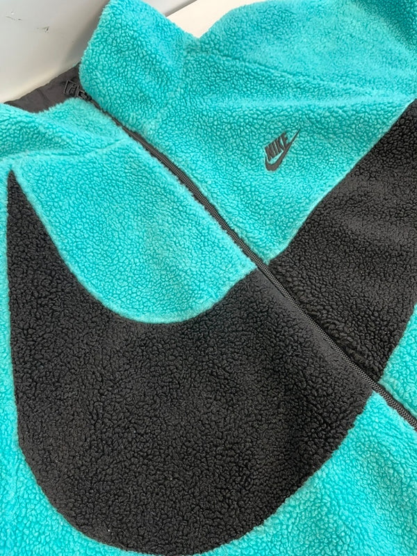 ナイキ NIKE BIG SWOOSH BOA JACKET ビッグスウッシュ リバーシブル ボアジャケット 黒×青 BQ6546-301 3XL ジャケット ブラック 4Lサイズ 101MT-4955