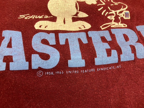 チャンピオン Champion 80's 80年代 トリコタグ PEANUTS SNOOPY WOODSTOCK ピーナッツ スヌーピー ウッドストック プリント vintage ヴィンテージ made in USA アメリカ製 Tシャツ ワインレッド Lサイズ 101MT-4032