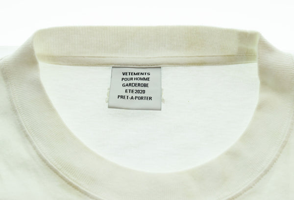 ヴェトモン VETEMENTS 20SS FOR RENT T-SHIRTS 半袖Tシャツ  SS20TR372 Tシャツ ホワイト SSサイズ 103MT-3289