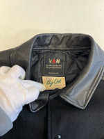 ヴァン VAN 牛革 本革 メルトン スタジャン ウールジャケット