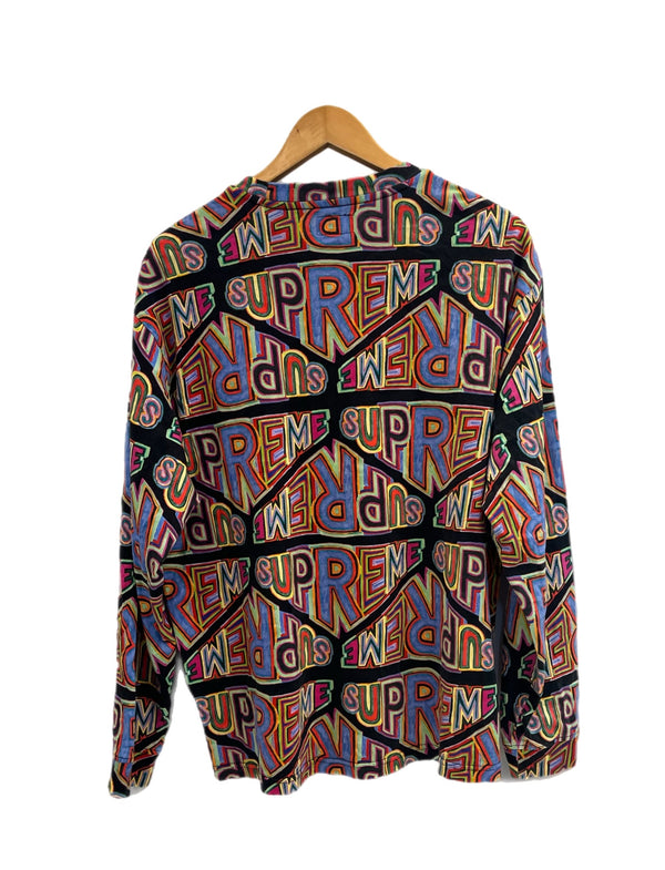シュプリーム SUPREME 20AW Perspective L/S Top 総柄 グラフィック ロングスリーブ ロンT マルチカラー Sサイズ 101MT-5149