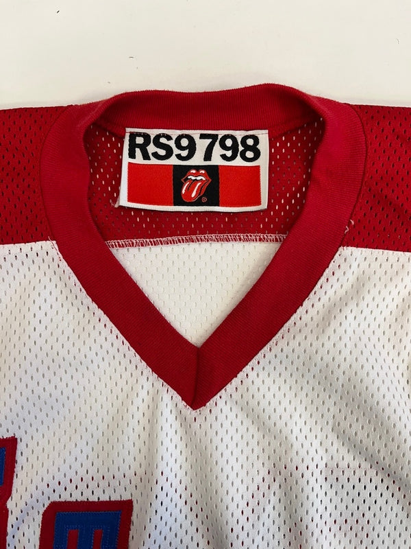 ヴィンテージ vintage 90s 90's ROLLING STONES 97-98 USA ツアーグッズ USA製 ゲームシャツ メッシュ ワッペン 白 ONE SIZE ロンT ホワイト 101MT-5250
