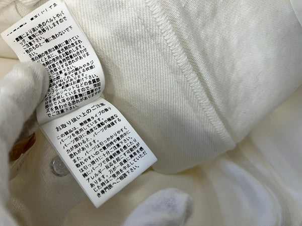 エイミーイストワール EIMY ISTOIRE drop pattern デニムパンツ ドロップパターン ラインストーン ビジュー ハイウエスト ワイド ホワイトデニム デニム ホワイト Mサイズ 101LB-31