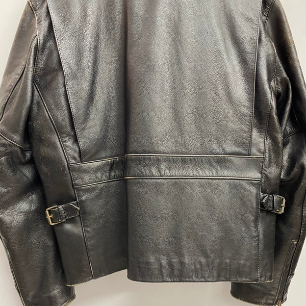 【曜日割引対象外】 ハーレーダビッドソン HARLEY-DAVIDSON USA製 SCREAMIN EAGLE レザージャケット シングルライダースジャケット インナー付き ジャケット ブラック 38サイズ 201MT-4532 VB