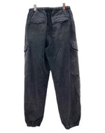 グッチ GUCCI CARGO PANTS カーゴ パンツ ボタンフライ ロゴパッチ ジョガー ズボン 黒 ロゴ カーゴパンツ ブラック サイズ 48 104MB-385