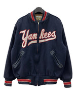 ミッチェルアンドネス Mitchell & Ness 1951 AUTHENTIC WOOL VARSITY JACKET ウール バーシティ ジャケット NEWYORK YANKEES ジップアップ 野球 アウター 紺 ジャケット ロゴ ネイビー Lサイズ 104MT-2149