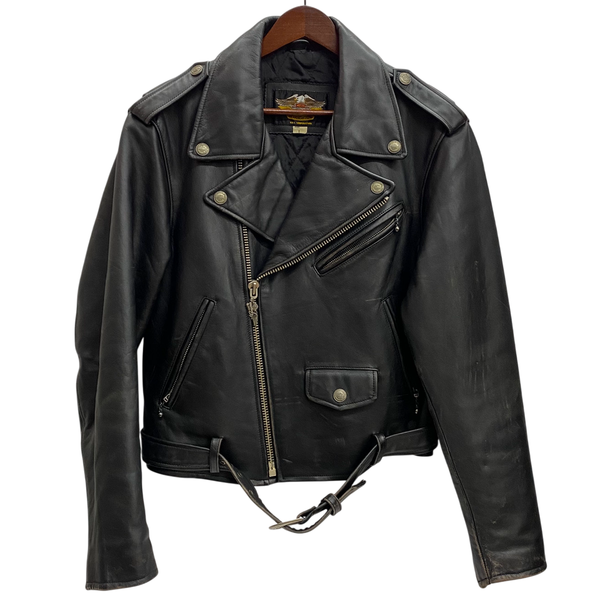 【曜日割引対象外】 ハーレーダビッドソン HARLEY-DAVIDSON レザー ダブルライダース 40180 ジャケット ブラック Lサイズ 201MT-4534 VB