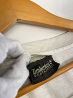 ティンバーランド Timberland 90s Vintage ヴィンテージ ブーツプリントTee 白  シングルステッチ Tシャツ ホワイト 101MT-4831