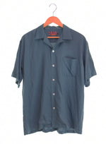 バッズプール BADSPOOL APHRODITE GANG CLASSIC LOGO S/S OPEN COLLAR SHIRT オープンカラーシャツ レーヨン 半袖シャツ グリーン Lサイズ 103MT-2534