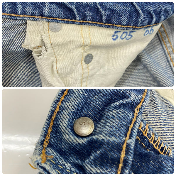 【曜日割引対象外】 リーバイス Levi's 60's 505 赤耳 USA製 42TALON デニム ブルー 201MB-911 VB