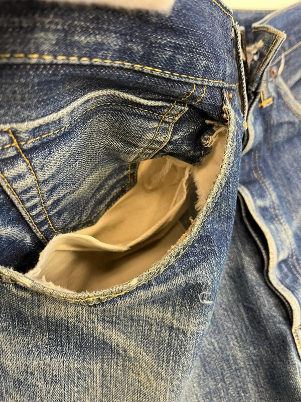 リーバイス Levi's 00s 00's S501XX 大戦モデル 1944年復刻 USA製 バレンシア ボタン裏555 2000年3月製造 W34×L36 44501-0022 0300 デニム ブルー 34 101MB-781