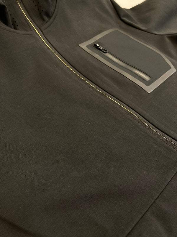 ボス BOSS HUGO BOSS ライトアウター フーディ パーカー 黒 ジャケット ブラック Mサイズ 101MT-3958