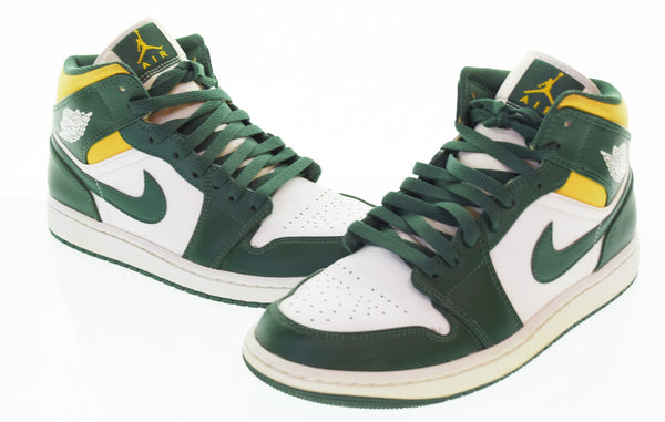 ナイキ NIKE AIR JORDAN 1 MIDエアジョーダン 1 ミッド 554724-371 メンズ靴 スニーカー グリーン 27cm 103S-1234
