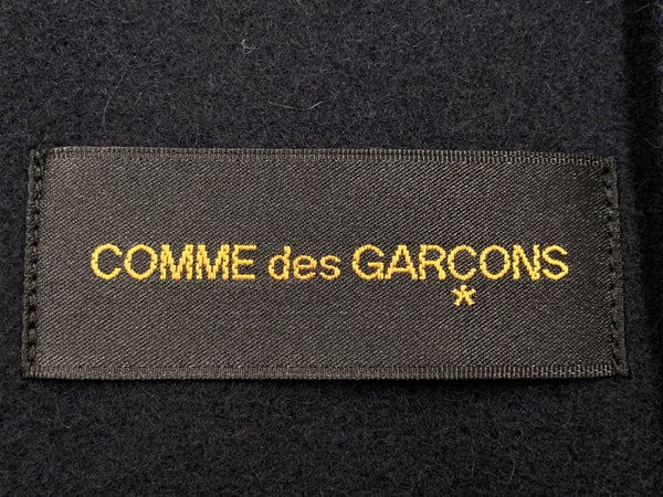 コムデギャルソン COMME des GARCONS 2003年製 オープンフロント オーバーサイズ ビッグシルエット ウール デザインコート 日本製 ユニセックス BLACK 黒 NAVY 紺 GK-C003 コート アシンメトリー ブラック 104LT-175
