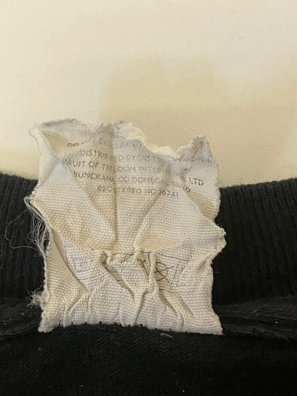 ヴィンテージ vintage 90's 90年代 Head Shot smiley face ぶち抜きスマイル ガンショット アートT 袖裾シングルステッチ Tシャツ ブラック Mサイズ 101MT-4937