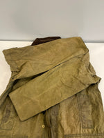 バブアー BARBOUR 90's 90年代 3ワラント BORDER ボーダー ワックス コットン オイルドジャケット コート VINTAGE ヴィンテージ A200 C36 ジャケット カーキ 101MT-5337