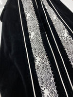 コンダクター el conductorH Velour Pants ベロア パンツ ジャージ トラック ワイド 刺繍 ボトム 黒 総柄 PD21AP05 ボトムスその他 ブラック サイズ 2 104MB-402