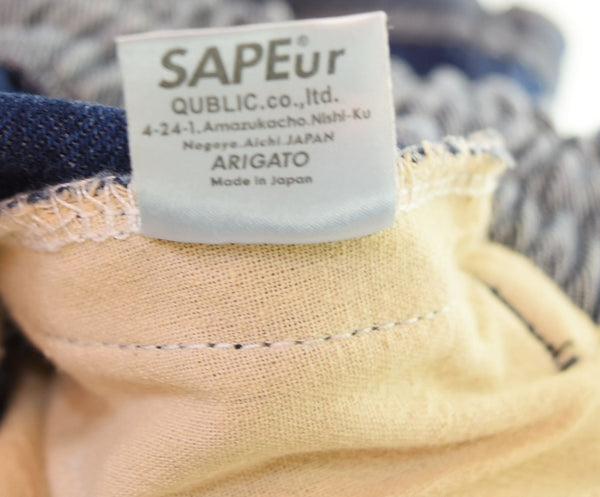 サプール SAPEur ヴィンテージ デニム ショートパンツ ハーフパンツ ブルー LLサイズ 103MB-514