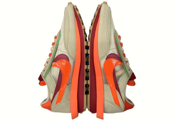 ナイキ NIKE × CLOT クロット × SACAI サカイ LDWAFFLE NET ORANGE BLAZE ワッフル ネット オレンジブレイズ 薄茶 赤 DH1347-100 メンズ靴 スニーカー ベージュ 27.5cm 104-shoes495