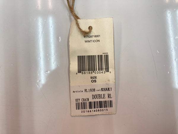 ダブルアールエル RRL LEATHER KEY CHAIN レザー キー チェーン キーリング キーホルダー Ralph Lauren ラルフローレン 茶 金 メンズジュエリー ウォレットチェーン・キーチェーン ロゴ ゴールド 104A-64