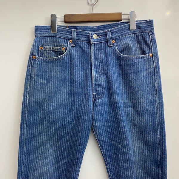 【曜日割引対象外】 リーバイス Levi's 80's 501-0118 ストライプ デニムパンツ デニム ブルー W32 L34サイズ 201MB-1062 VB