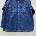 ラルフローレン Ralph Lauren 90's CHAPS チャップス FRONTIER デニムシャツ 長袖シャツ ブルー Lサイズ 201MT-3310