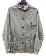 ネイバーフッド NEIGHBORHOOD SHIPYARD H/C-JKT シップヤード ヒッコリー HICKORY カバーオール ワーク ライトアウター JACKET WHITE 白 BLUE 青 091ARNH-JKM01 ジャケット ストライプ ホワイト Mサイズ 104MT-1822