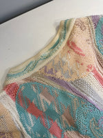 クージー COOGI AUSTRALIA パステル ニット カーデ 総柄 カーディガン マルチカラー Mサイズ 101LT-258