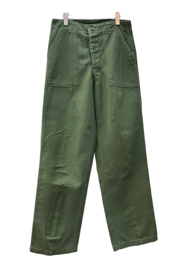 ミリタリー Military 60s 60年代 U.S.ARMY ベイカーパンツ コットンサテン OG-107 TYPE1 緑 無地 カーゴパンツ カーキ 32×33 104MB-219