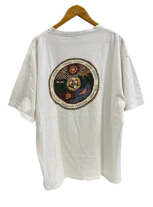 パタゴニア PATAGONIA 90s Vintage USA製 ヴィンテージ オーガニックコットン プリントTシャツ  XL Tシャツ ホワイト LLサイズ 101MT-4709