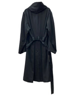 ヨウジヤマモト Yohji Yamamoto REGULATION WOOL GABARDINE COAT ウール ギャバジン コート フーディ ロング ジャケット 黒 HR-C01-140 サイズ 3 ジャケット 無地 ブラック 104MT-1704