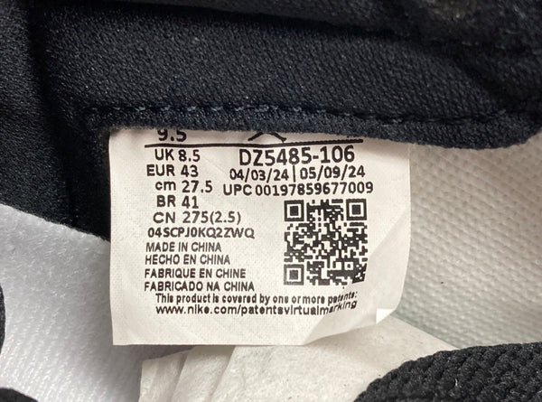 ナイキ NIKE 24年製 AIR JORDAN 1 RETRO HIGH OG BLACK TOE REIMAGINED エア ジョーダン レトロ ハイ ブラック トゥ リイマジンド AJ1 つま黒 白 赤 黒 DZ5485-106 メンズ靴 スニーカー ブラック 27.5cm 104S-717
