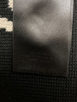 バレンシアガ BALENCIAGA LOGO SWEATER ロゴ セーター クルーネック スラッシュロゴ オーバーサイズ ニット 長袖 厚手 白 セーター 総柄 ホワイト XSサイズ 104MT-2294