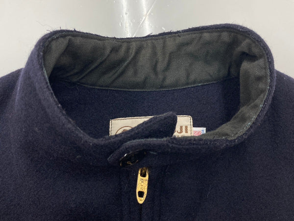 ヴィンテージ vintage 80s 80年代 BEMIDJI WOOLEN MILLS ダブルマッキーノ ロケットTALON USA製 紺 ジャケット 無地 ネイビー Mサイズ 104MT-1910
