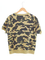 アベイシングエイプ A BATHING APE  カモ柄 猿 迷彩 半袖Tシャツ カーキ Tシャツ カーキ Sサイズ 103MT-2251