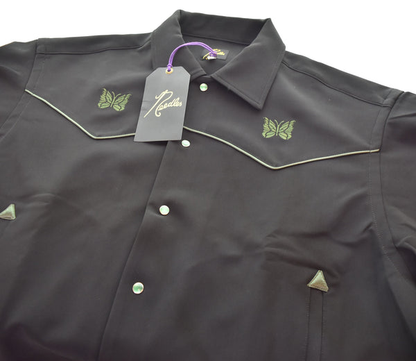 ニードルス Needles Piping Cowboy Jac パイピング カウボーイ ジャケット 黒 PU208 ジャケット ブラック Lサイズ 103MT-2347