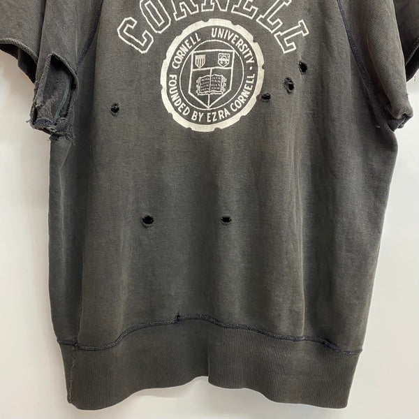 【曜日割引対象外】 チャンピオン Champion 60's SHORT SLEEVE SWEAT SHIRT CORNELL USA製 半袖 スウェット ブラック Lサイズ 201MT-3772 VB