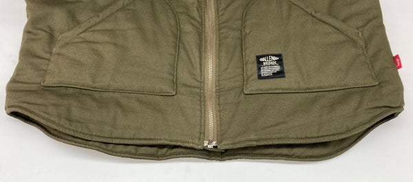 ステューシー STUSSY × チャレンジャー CHALLENGER Blend Ice Cream Work Vest ブレンド アイスクリーム ワーク キルティング バック刺繍 KHAKI 緑 ベスト ワンポイント カーキ Lサイズ 104MT-1752