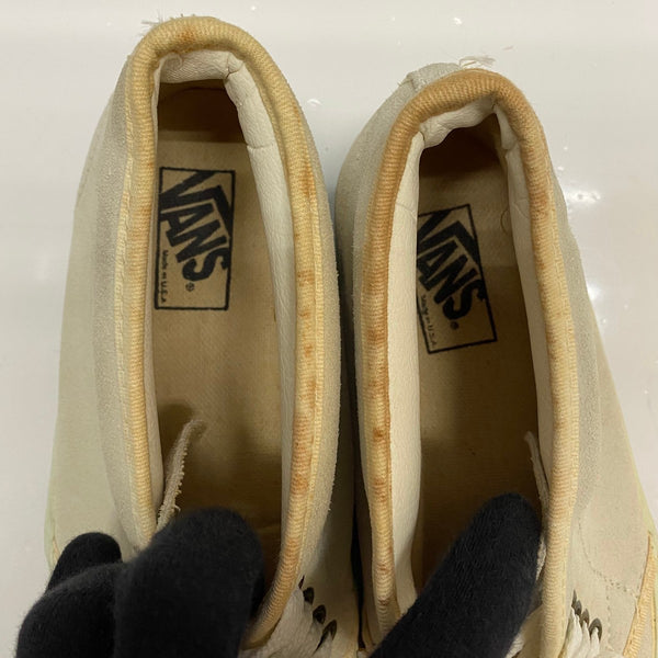 【曜日割引対象外】 ヴァンズ VANS 90's チャッカブーツ ホワイトスエード チェッカー USA製 メンズ靴 スニーカー ホワイト 26cmサイズ 201-shoes1437 VB
