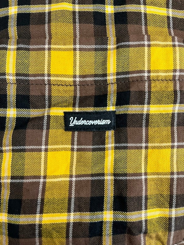 アンダーカバーイズム Undercoverism 切替チェック長袖シャツ 黄 UI1B4401 サイズ4 長袖シャツ イエロー 101MT-4854
