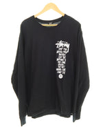 ステューシー STUSSY William Shakespeare ウィリアム・シェイクスピア MADE in MEXICO メキシコ製 SSリンクロゴ ストックロゴ ロンT ブラック Lサイズ 103MT-2987